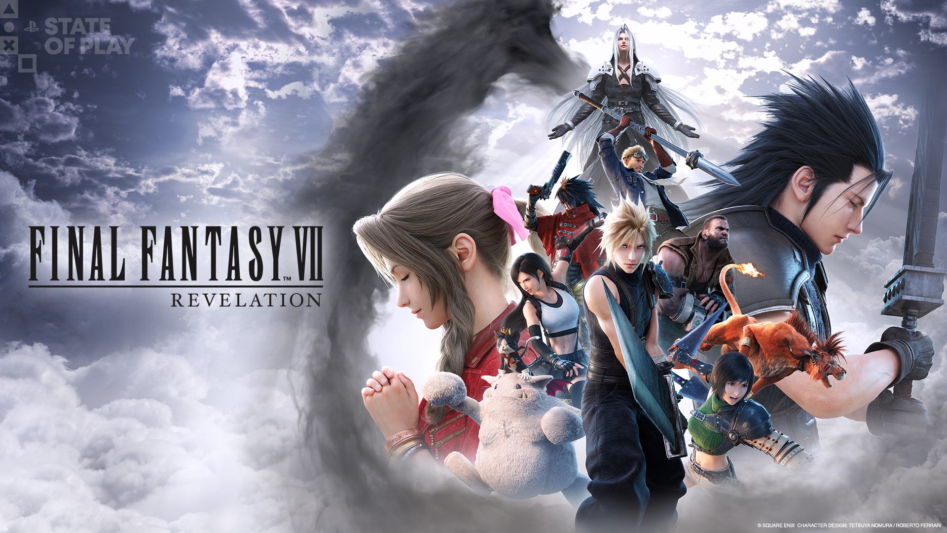 Cloud and the party face a meteor in Final Fantasy VII Revelation